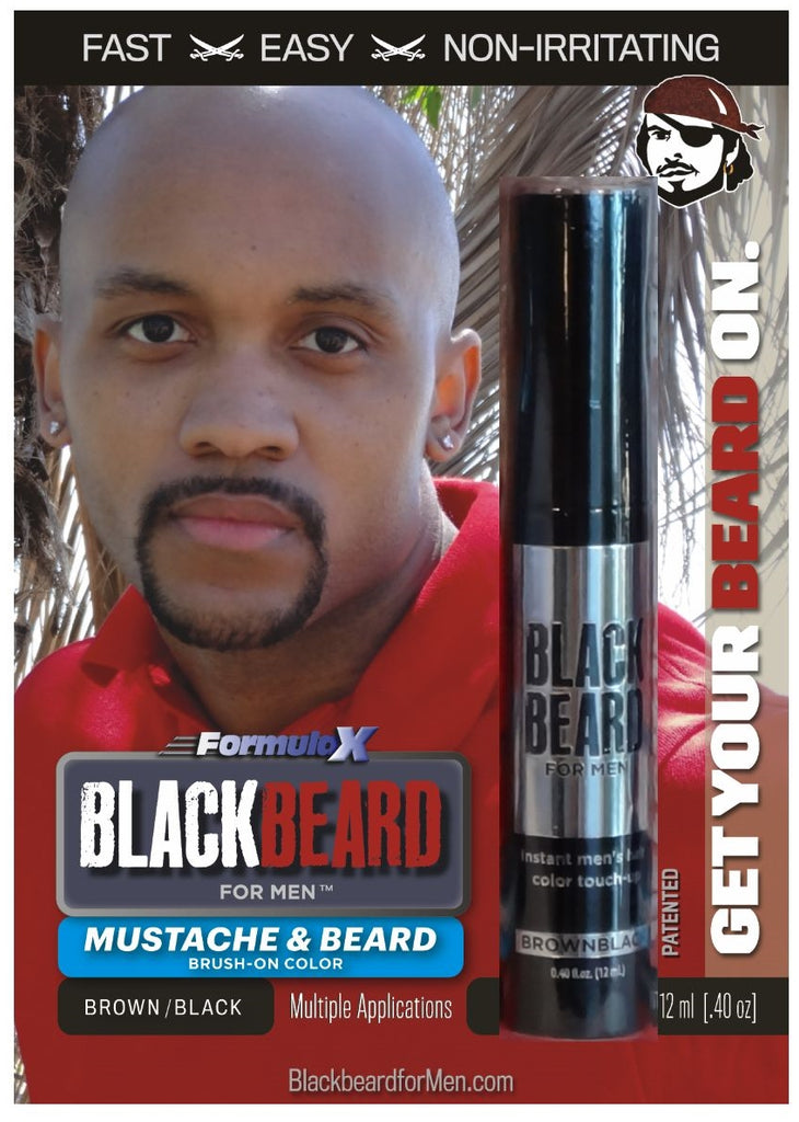 Instant Beard Coloring - No itch, No Rash, Beard Dye Alternative - Brown Black